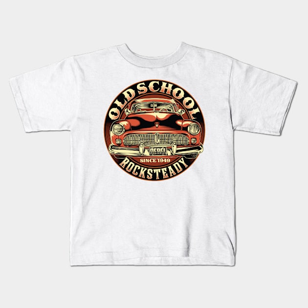 Old School Rocksteady Kids T-Shirt by Teefold